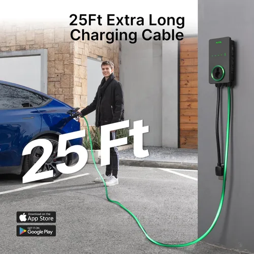 Vista 5 de Autel Cargador EV Nivel 2 40 Amperios Hogar Inteligente AI para Vehículo Eléctrico (EV) con Wi-Fi y Bluetooth, EVSE con Funda Integrada y Cable