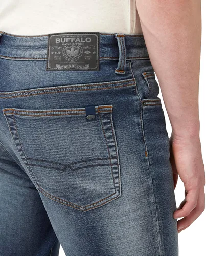 Vista 4 de Buffalo David Bitton pantalones vaqueros elásticos delgados para hombre