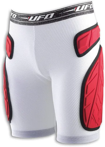 Vista 16 de UFO Plast Made in Italy - Pantalones cortos acolchados de plástico para snowboard, esquí, patinaje Negro con rojo Modelo: Sk09125