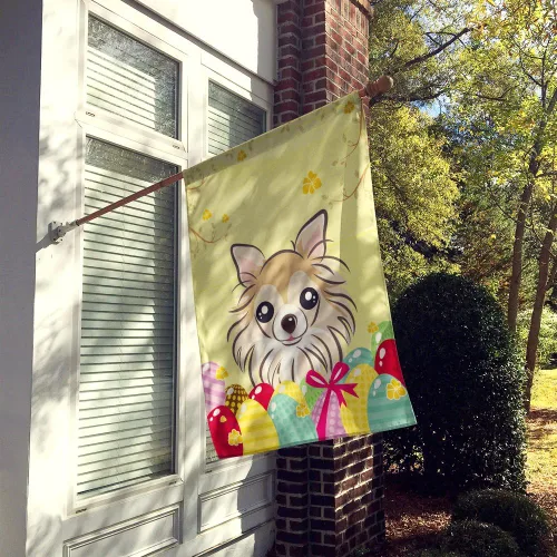 Vista 767 de Caroline's Treasures BB1923GF Bandera decorativa para jardín con diseño de Border Collie, para caza de huevos de Pascua, para jardín, jardín, patio