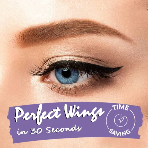 Vista 2 de Sello delineador de ojos iMethod. 2 bolígrafos con proyecciones, sello perfecto para imitar ojos de gato, delineador líquido de larga duración