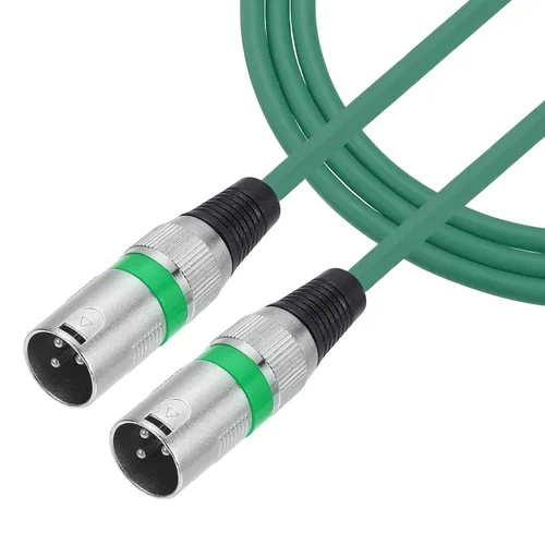 Vista 10 de MECCANIXITY Cable de micrófono XLR macho a macho de 2 pies y 3 pines, adaptador profesional de audio XLR, cables de micrófono para sistemas PA