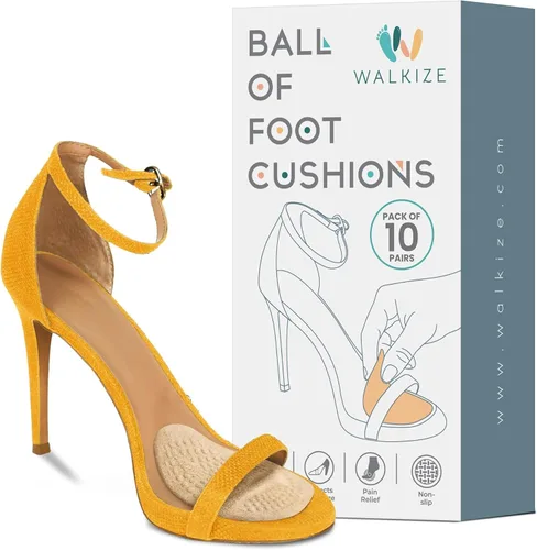 Vista 7 de Walkize Almohadillas metatarsianas para mujer Insertos de talón para mujer Cojines de bola de pie (2 pares de almohadillas para pies), alivio