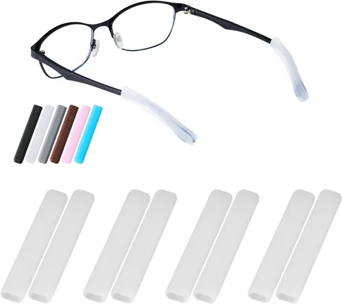 Vista 11 de Gdnmapt Almohadillas de silicona para orejas de gafas, agarre antideslizante para gafas, cómodas orejeras para gafas, solución de almohadillas de 2
