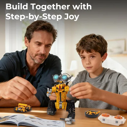Vista 7 de Sillbird Kit de construcción de robot con control remoto, regalos STEM para niños de 8 a 12 años, juego robótico de codificación técnica