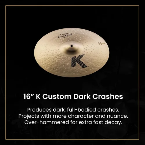 Vista 4 de Avedis Zildjian Company K Custom Dark - Paquete de platillos (4 piezas)