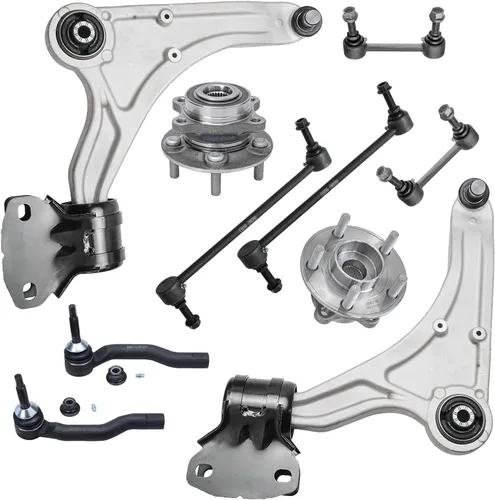 Vista 43 de Detroit Axle - Kit de suspensión delantera 4WD para Nissan Frontier Pathfinder Xterra, 2 cubos de rodamientos de ruedas, 2 brazos de control