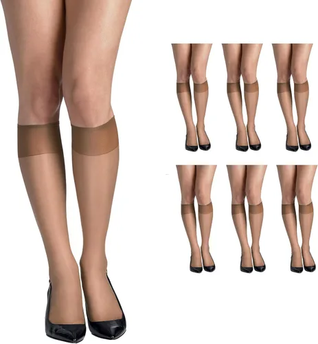 Vista 16 de Hanes Silk Reflections medias hasta la rodilla, puntera reforzada (2 unidades)