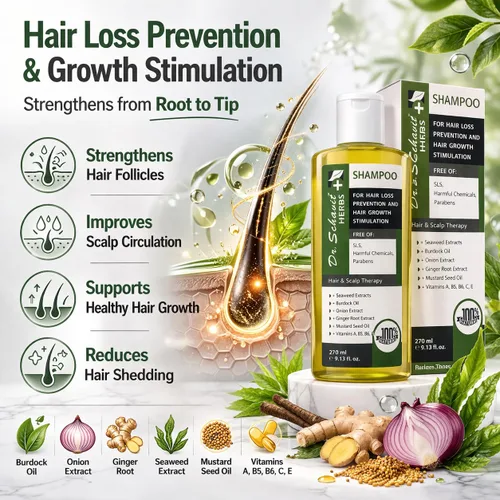 Vista 2 de Herbs+ Champú de hierbas para la prevención de la pérdida de cabello y la estimulación del crecimiento del cabello 9.13 fl.oz