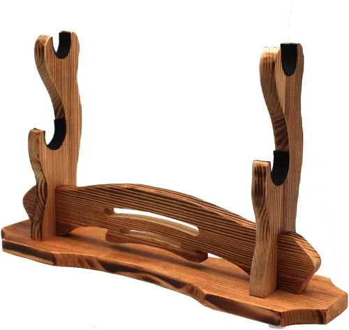 Vista 8 de BiJun Soporte de espada Katana, soporte para espada Samurai, soporte para espada Katana, soporte para sable de luz, gancho montado en la pared