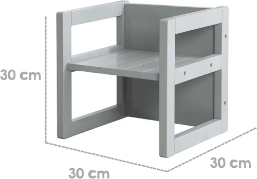 Vista 6 de Roba -Kids Country-Farmhouse: Silla infantil gris para niños