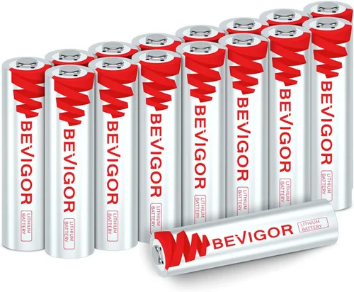 Vista 11 de BEVIGOR Paquete de 4 pilas de litio AAA, baterías de litio triple A, 1.5 V 1200 mAh pilas AAA de larga duración para linterna, juguetes, control