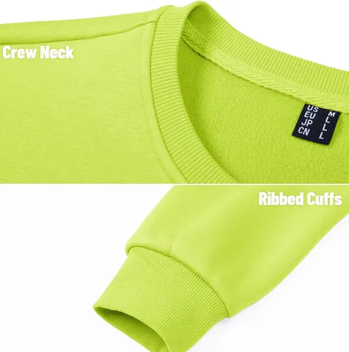 Vista 6 de MAGCOMSEN Sudadera de cuello redondo para hombre, de manga larga, informal, cálido, forro polar