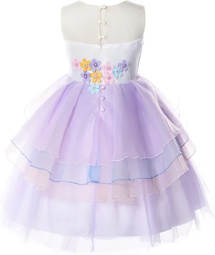 Vista 2 de JerrisApparel - Disfraz de unicornio para niña, vestido para fiesta.