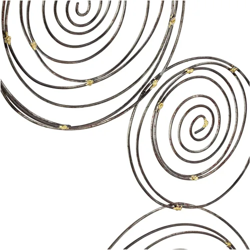 Vista 6 de Dahlia Studios Selke Metallic Swirl - Juego de 2 arte de pared de 13 3/4 x 35 1/2 pulgadas