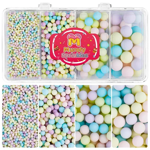 Vista 15 de Perlas comestibles para la decoración de pasteles, chispas de perlas negras Oro blanco plata negro