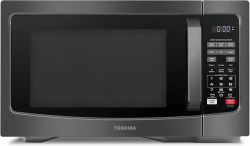 Vista 12 de TOSHIBA Horno de microondas combinado con freidora de aire 8 en 1 para encimera, con convección, parrilla, modo de eliminación de olores, plato