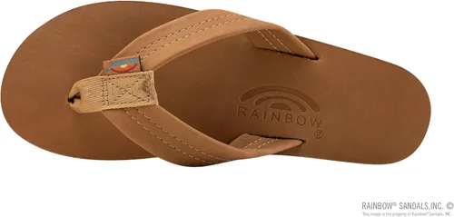 Vista 3 de Rainbow Sandals - Sandalias de cuero de primera calidad para mujer Cafe
