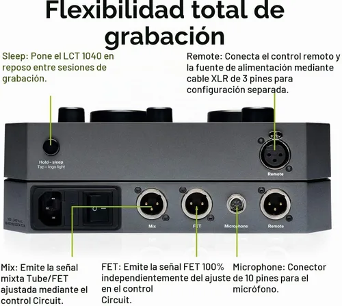 Vista 6 de LEWITT Micrófono condensador de tubo y FET LCT1040