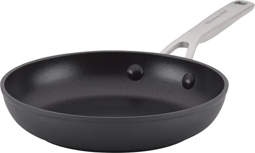 Vista 15 de KitchenAid - Juego de ollas y sartenes antiadherentes de inducción con anodizado duro, 10 piezas, color negro mate Juego de utensilios de cocina