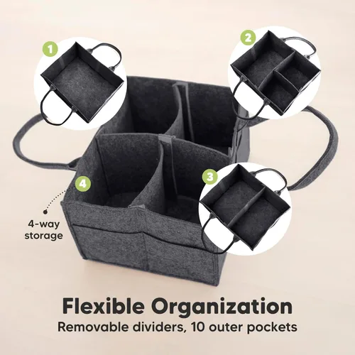 Vista 8 de KeaBabies Cambiador de pañales portátil y organizador de pañales para bebé, tapete cambiador plegable impermeable para bebé, tapete de cambio