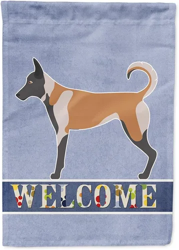 Vista 163 de Caroline's Treasures BB8334GF AIDI Bandera de jardín para perro de montaña del Atlas, bandera de buzón azul, bandera decorativa para patio exterior