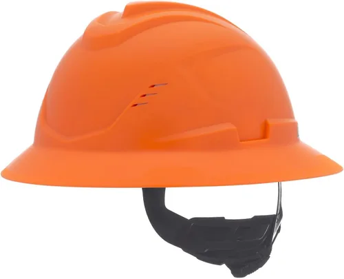 Vista 10 de MSA V-Gard C1 Casco de Ala Completa con Barrera Térmica de Enfriamiento ReflectIR y Suspensión Fas-Trac III - Utiliza Características de Negro
