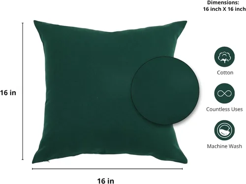 Vista 4 de Paquete de 2 fundas de almohada de algodón, decorativas, suaves, sólidas, para sofá, automóvil, dormitorio, primavera, Pascua, verano, 16 x 16