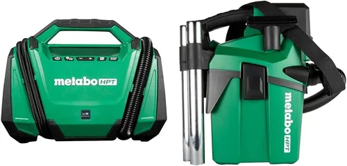 Vista 19 de Metabo HPT Inflador de doble función inalámbrico multivoltios de 18 V, inflador de aire portátil con modos de alta presión y alto volumen, presión