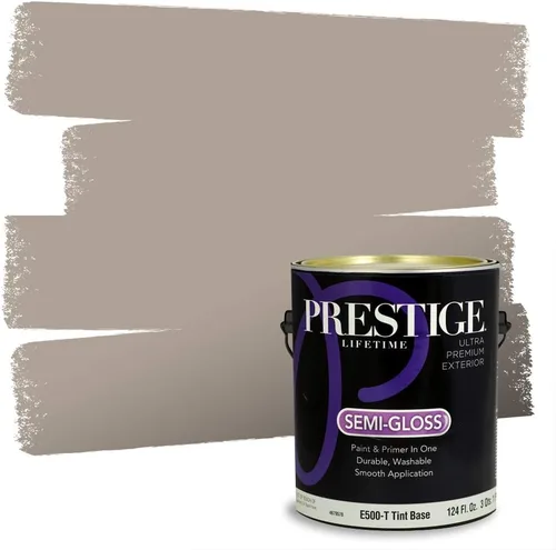 Vista 189 de PRESTIGE Pinturas Pintura Exterior e Imprimación en Uno, 1 Galón, Mate, Combinación Comparable de Sherwin Williams* Black Magic* SW6991-PCM