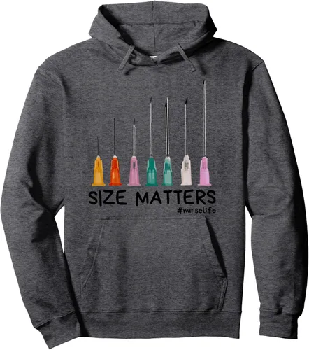Vista 5 de Needle Size Matters Sudadera con capucha divertida de enfermería CNA Nurse Life, Negro