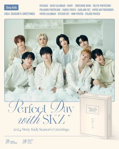 Vista 7 de [Seguimiento acelerado] Stray Kids 2024 Season's Greetings Día perfecto con paquete SKZ+Calendario de escritorio+Diario+Folleto+Tarjeta fotográfica