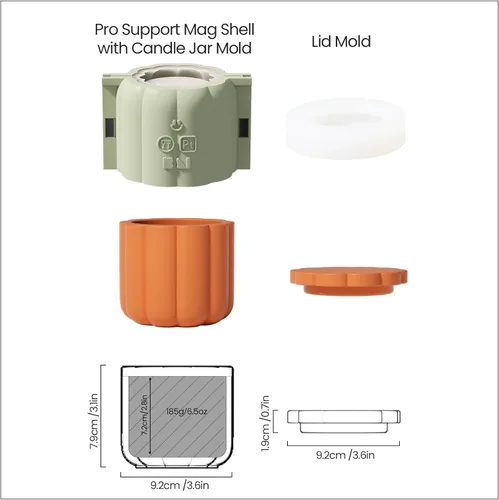 Vista 5 de BOOWAN NICOLE Molde de silicona para recipiente de vela para hormigón, moldes de maceta de tarro de vela, molde de silicona para bricolaje