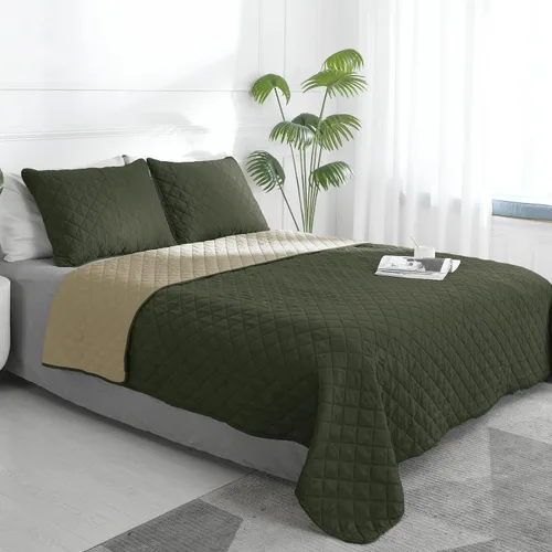 Vista 43 de Easy-Going - Juego de colcha reversible tamaño individual con 1 colcha y 1 funda de almohada, colcha de cama suave, colcha de microfibra ligera
