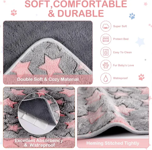 Vista 3 de Tudomro 8 Piezas Mantas Absorbentes y Lavables para Conejillo de Indias, Ropa de Cama de Vellón Animal, Forros para Jaula, Impermeables