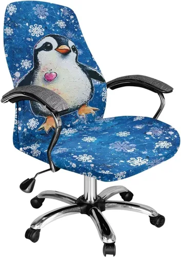 Vista 28 de Funda para silla de oficina de mármol morado, lavable, funda para silla de escritorio, fundas para silla de computadora para silla giratoria, silla