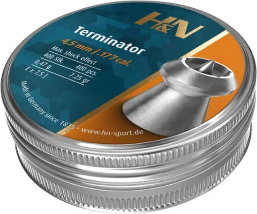 Vista 2 de H&N Sport Terminator Hollowpoint Air Gun Pellets - Available in .177 Cal or .22 Cal
