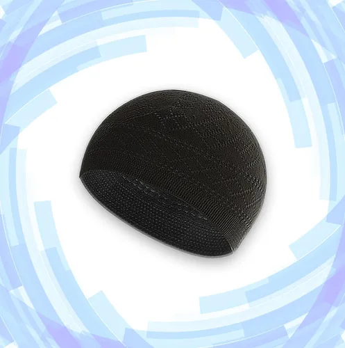 Vista 7 de Juego de alfombrillas de oración de terciopelo (piedra preciosa, 33 cuentas de oración, sombrero Kufi negro, estuche elegante), lujosa alfombra