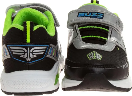 Vista 3 de Disney Pixar Toy Story - Zapatos deportivos para niños Buzz Lightyear y Woody sin cordones iluminados para niños pequeños, tenis deportivos