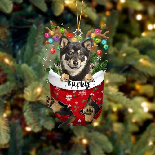 Vista 9 de Adorno de Navidad personalizado para perro Airedale Terrier en bolsillo de nieve, adorno para árbol de Navidad, idea de regalo para amantes