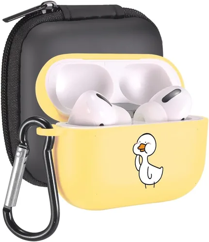 Vista 22 de Funda de mariposas rosas para AirPods Pro con llavero, diseño de animales lindos funda protectora de TPU suave compatible con AirPods Pro Charging