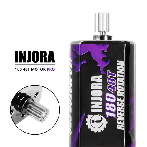 Vista 2 de INJORA 180 PRO 48T - Motor cepillado púrpura con piñón de acero para TRX4M