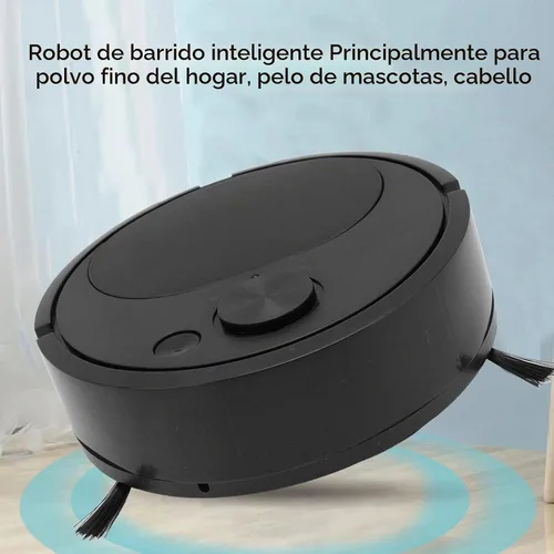 Vista 4 de Ejoyous Robot aspirador, multifuncional mini robot de barrido inteligente con carga USB para pisos de madera, azulejos y alfombras (negro)