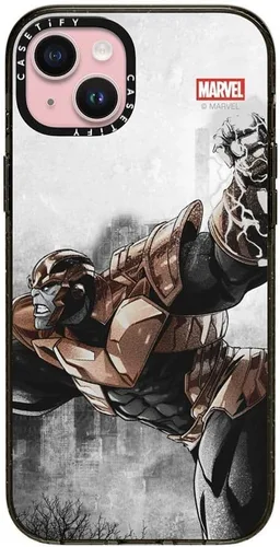 Vista 9 de CASETiFY Funda para iPhone Air, compatible con MagSafe Marvel VS CoLab Protección contra caídas de grado militar 4x de 8.2 pies Funda Capitán