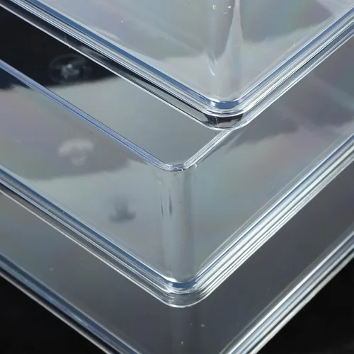 Vista 5 de Bandeja apilable de acrílico de 3 niveles, bandeja de acrílico transparente, caja de almacenamiento de documentos para oficina, espacio de trabajo
