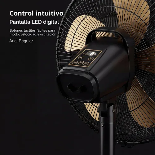 Vista 7 de Aottop Ventilador oscilante de pedestal de alta velocidad con control