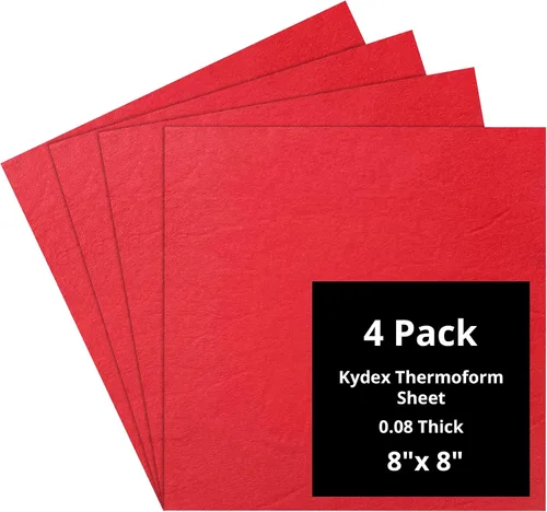 Vista 52 de Kydex Sheets - Solid Color DIY Kit for Crafting Holsters, Sheaths, and Mag Pouches - (8x8, 8x12, 12x12), Premium Thermoform Sheets - Thick, Durable