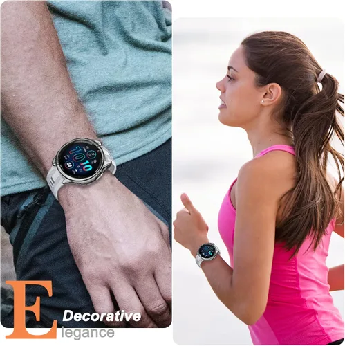 Vista 7 de Miimall - Funda compatible con Garmin Forerunner 965, resistente a los arañazos, protección militar de TPU translúcida para Garmin Forerunner