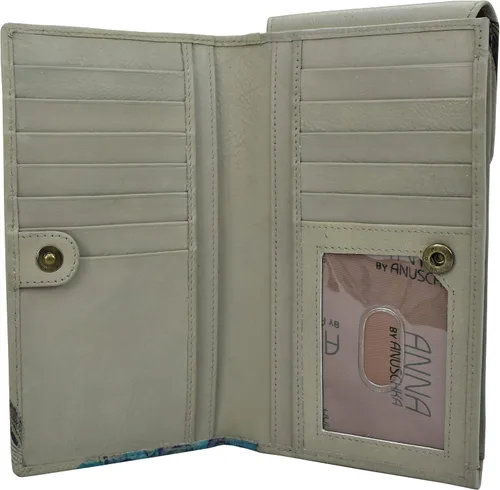 Vista 3 de Anna by Anuchka - Cartera de cuero genuino pintada a mano para mujer