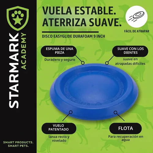 Vista 3 de Starmark EasyGlide DuraFoam - Disco volador de juguete para perros de 9 pulgadas
